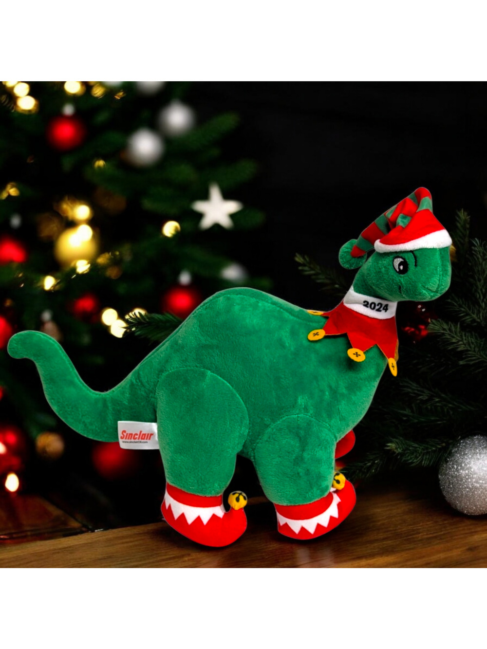 Sinclair Gas & Oil Christmas Plush 2024 Dino Elf NEW Stuffed Animal
